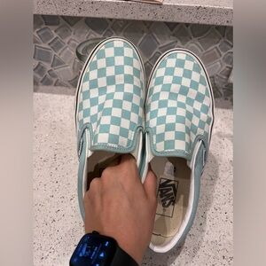 Blue checkered vans